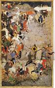 Sharafuddin Yazdi Fighting on the Banks of the Oxus oil painting